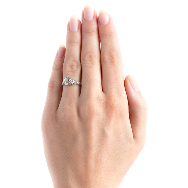 Radiant Early Art Deco Platinum Engagement Ring | Lockhaven from Trumpet & Horn