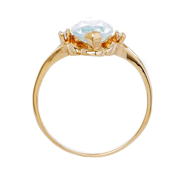 Marquise Cut Aquamarine in Yellow Gold Setting | Lockley from Trumpet & Horn