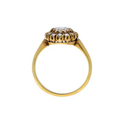 Classic Victorian-Inspired Oval Diamond Halo Engagement Ring | Lockport