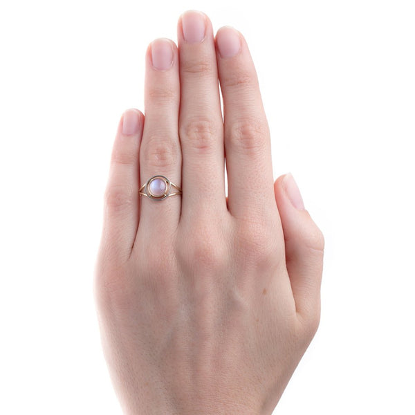 Whimsical Moonstone Ring with White Gold Halo | Lydden from Trumpet & Horn