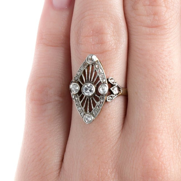 Early Edwardian Era Navette Style Engagement Ring | Lyman from Trumpet & Horn