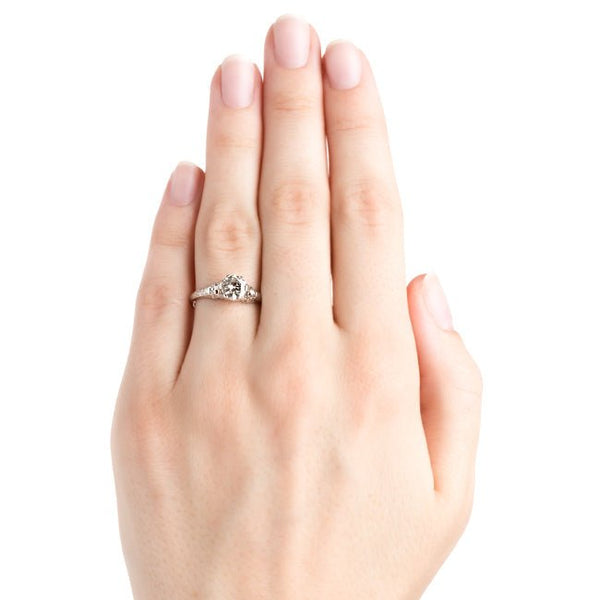 Art Deco Solitaire Diamond Engagement Ring | Lyndon Hills from Trumpet & Horn
