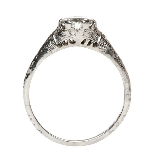 Art Deco Solitaire Diamond Engagement Ring | Lyndon Hills from Trumpet & Horn