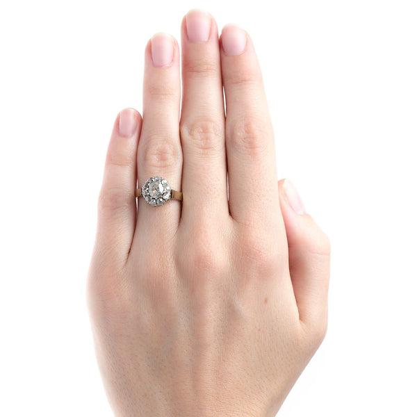 Classic Victorian Era Cluster Engagement Ring with Old Mine Cut Halo | Manila Bay from Trumpet & Horn