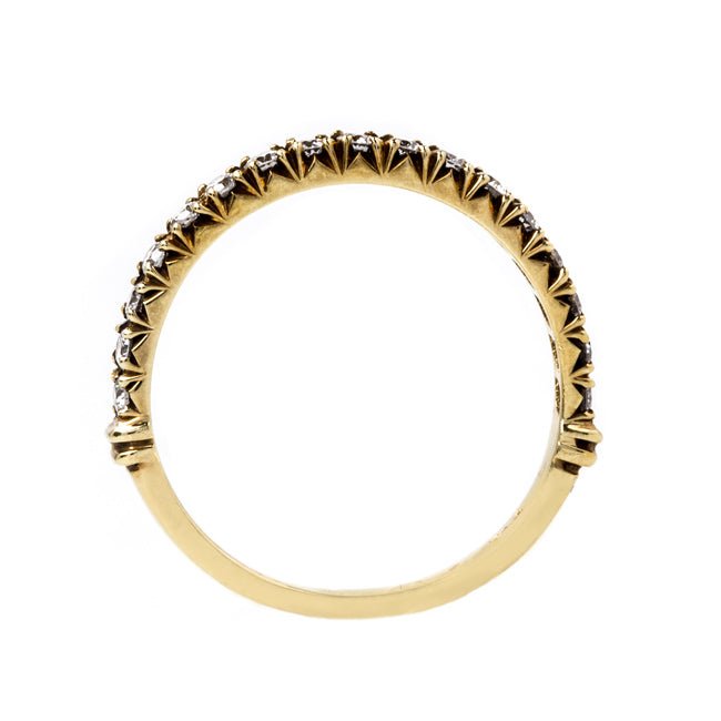 Handcrafted Rose Cut Diamond Band | Marseilles Yellow Gold from Trumpet & Horn