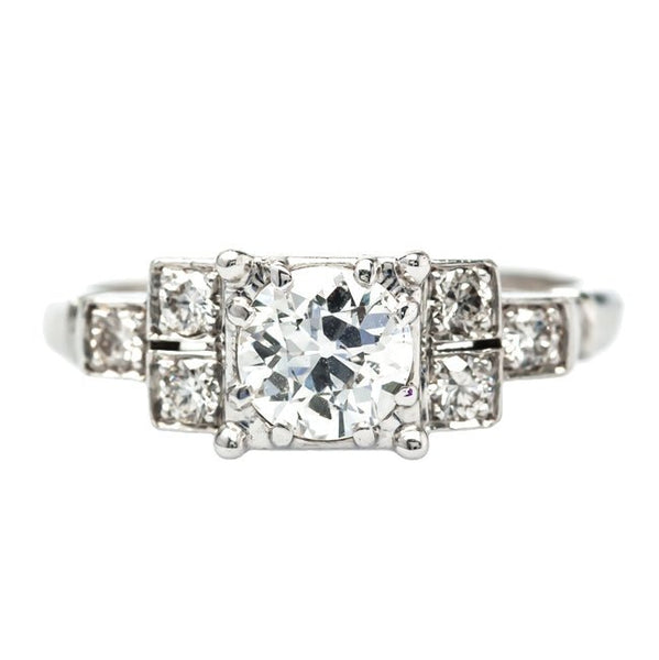Vintage Art Deco diamond engagement ring from Trumpet & Horn