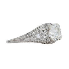 Platinum Antique Edwardian Era Old European Cut Diamond Ring from Famed San Francisco Jeweler Shreve & Co. | McLaren Park