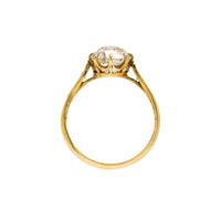 Meridian | 18k yellow gold vintage inspired handmade diamond engagement ring exclusively by Trumpet & Horn