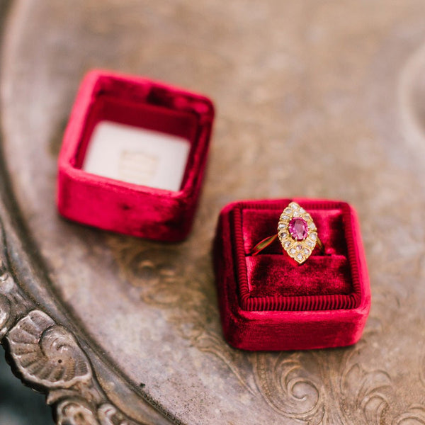 Victorian Antique Ruby Wedding Cocktail Ring | Prairie from Trumpet & Horn | Photo by Michelle Lillywhite