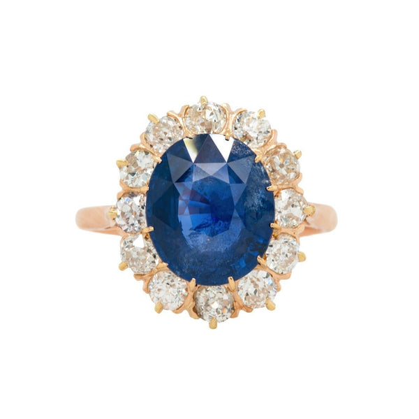 THE Perfect Blue Sapphire & Diamond Halo Engagement Ring | Middleton