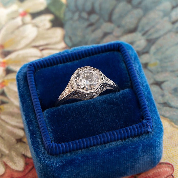 Midville Vintage Classic Solitaire Engagement Ring from Trumpet & Horn