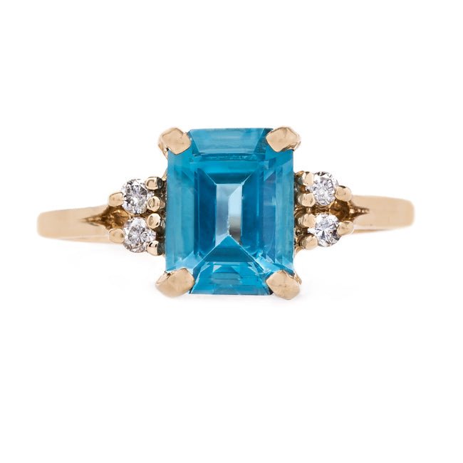 Fantastic Topaz Alternative to Diamond Engagement Ring | Althea