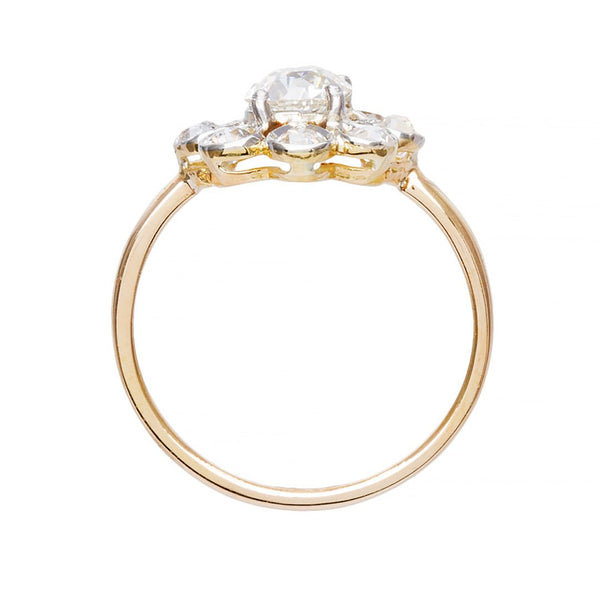 Unique Cluster Ring with Scalloped Diamond Halo | Mount Pleasant from Trumpet & Horn