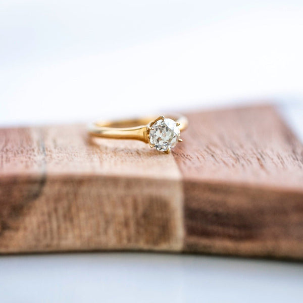 1ct Antique Victorian Diamond Solitaire Engagement Ring | Mountfair