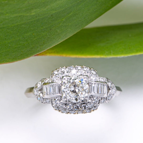 A Spectacular Art Deco Platinum and Diamond Engagement Ring | Muir Brook