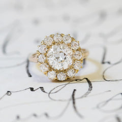 Exquisite Victorian Diamond Cluster Ring | New Bond Street from Trumpet & Horn