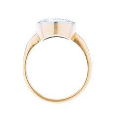 A Pretty Two-Tone Retro Era Cluster Diamond Engagement Ring | Newton
