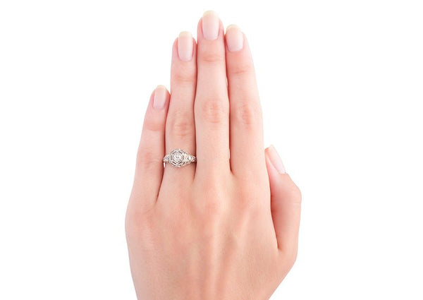 Vintage Diamond Engagement Ring | Edwardian Engagement Ring 