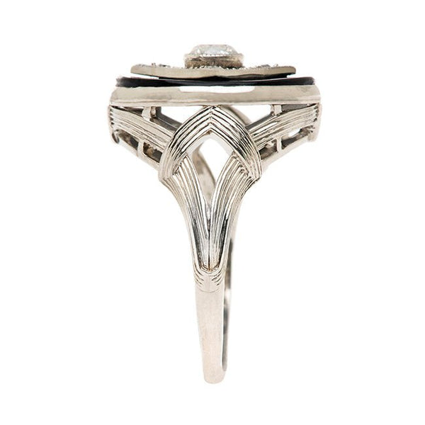 Art Deco Diamond Onyx Engagement Ring | Nottingham from Trumpet & Horn