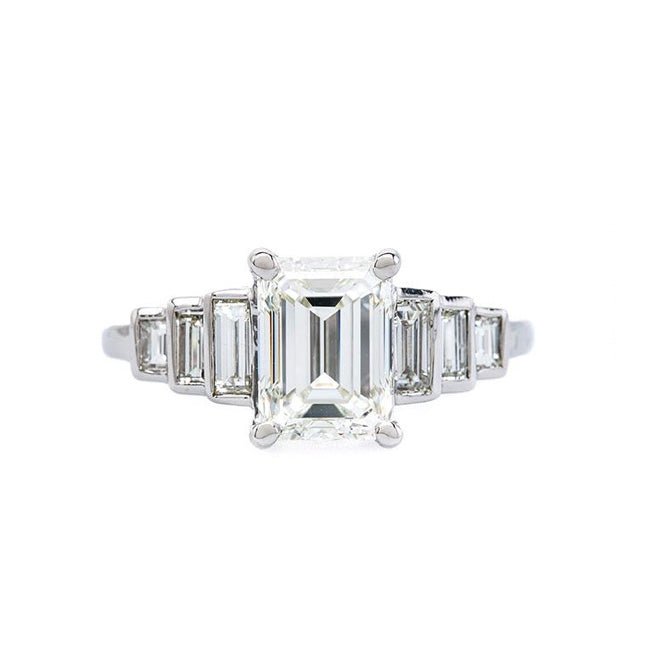 Art Deco Engagement Ring Vintage Inspired Engagement Ring | Novato Art Deco Engagement Ring