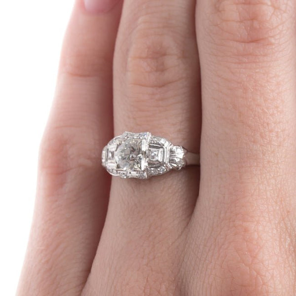 Late Art Deco Bombe Style Engagement Ring | Oceanview from Trumpet & Horn