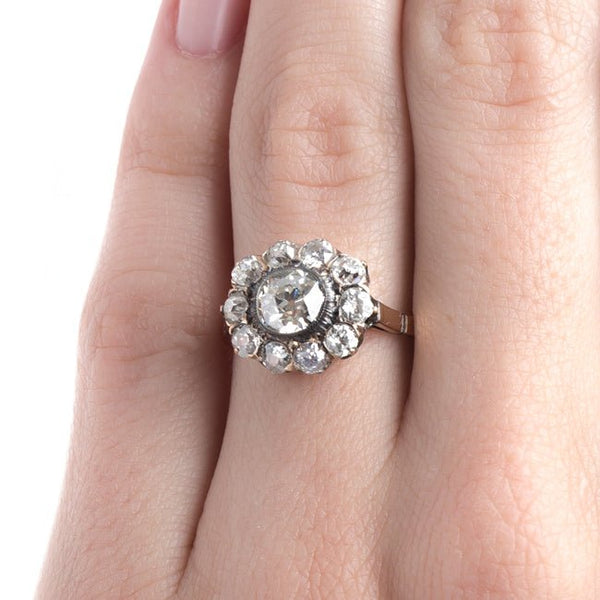 Stunning Victorian Era Cluster Engagement Ring with Glittering Diamond Halo | Ojai from Trumpet & Horn