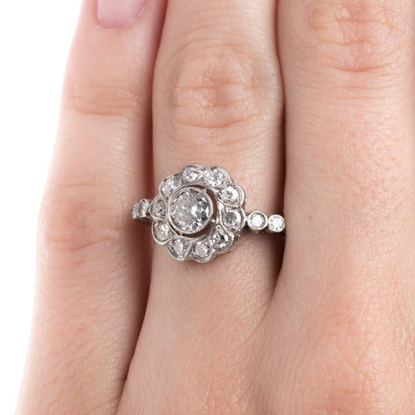 Platinum Edwardian Halo Ring | Old Portsmouth from Trumpet & Horn