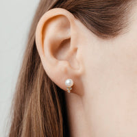 Pearl & Diamond Earrings