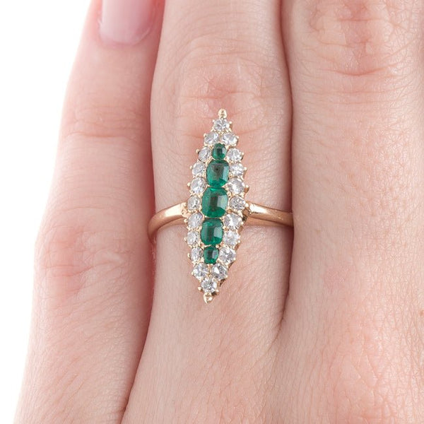 Vintage Emerald Ring | Vintage Victorian Jewelry | Orleans from Trumpet & Horn