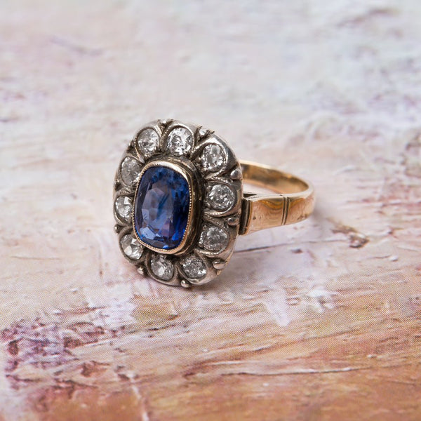 Unique Retro Era Sapphire Ring | Overlake from Trumpet & Horn