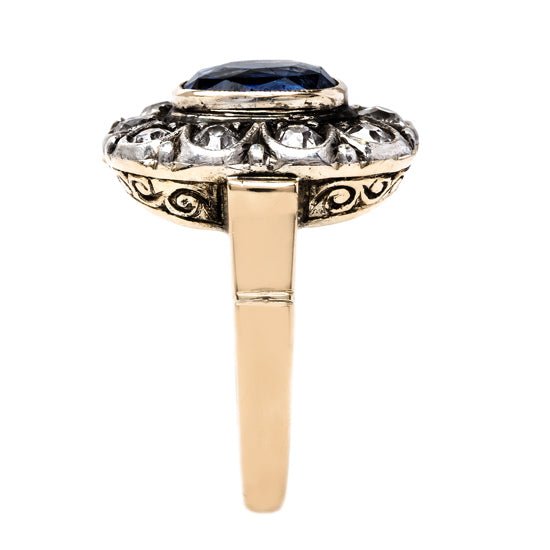 Unique Retro Era Sapphire Ring | Overlake from Trumpet & Horn
