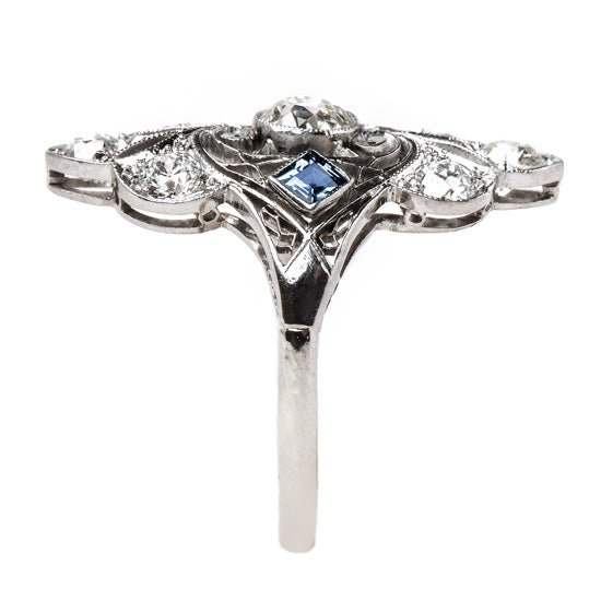 Ornate Edwardian Navette Ring | Pacific Grove from Trumpet & Horn