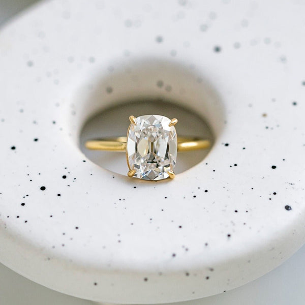3.11ct Lab-Grown Antique Cushion Diamond Engagement Ring | Palms