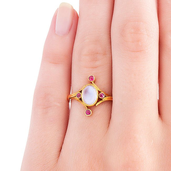 Vintage Moonstone Ring | Art Nouveau Jewelry | Paxton from Trumpet & Horn