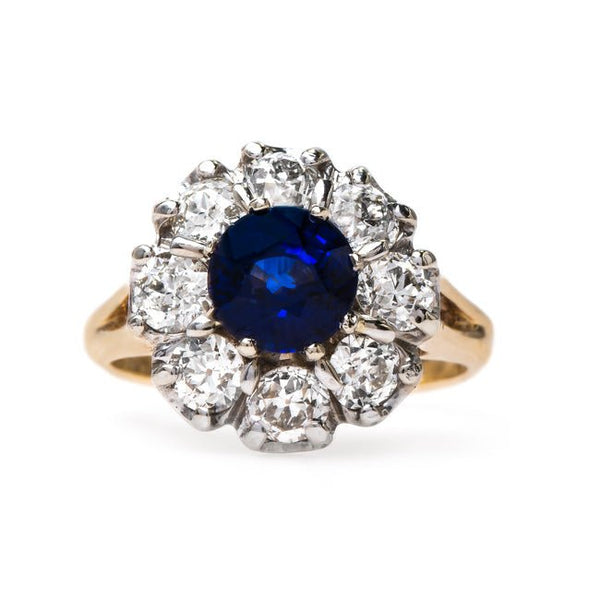 Dazzling Sapphire and Diamond Engagement Ring | Pendleton from Trumpet & Horn