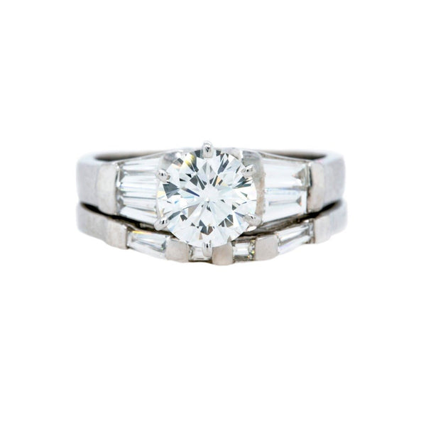 1.00ct Bright White F color VVS2 Platinum & Diamond Wedding Ring Set | Piney Grove