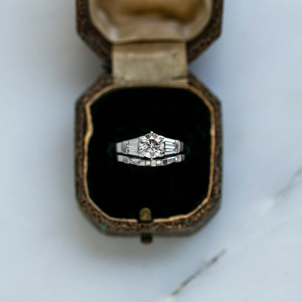 1.00ct Bright White F color VVS2 Platinum & Diamond Wedding Ring Set | Piney Grove