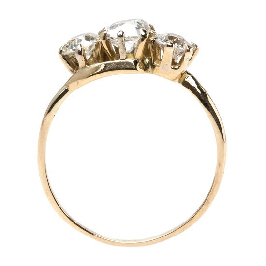 Simple and Beautiful Victorian Era Yellow Gold Three Stone Ring | Placerville from Trumpet & Horn