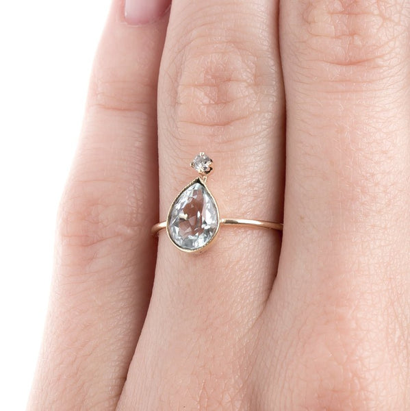Whimsical Pear Shaped Aquamarine | Point Clear from Trumpet & Horn