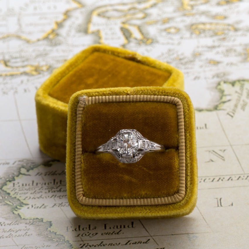 Pomona vintage Edwardian engagement ring from Trumpet & Horn