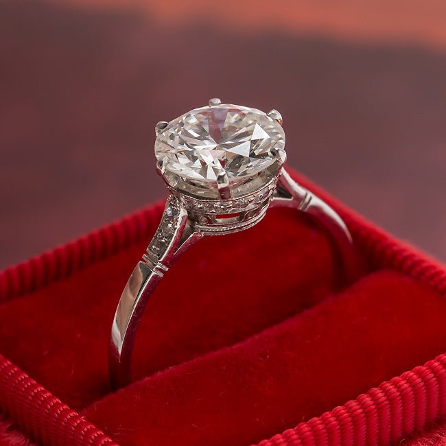 Queens Park Vintage Solitaire Diamond Engagement Ring from Trumpet & Horn