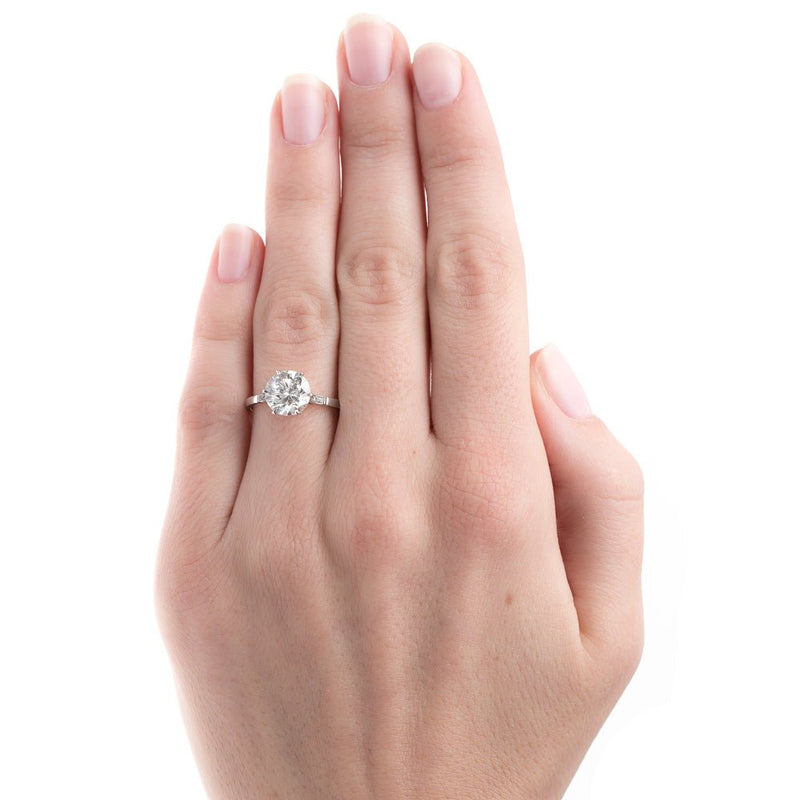 Queens Park Vintage Solitaire Diamond Engagement Ring from Trumpet & Horn