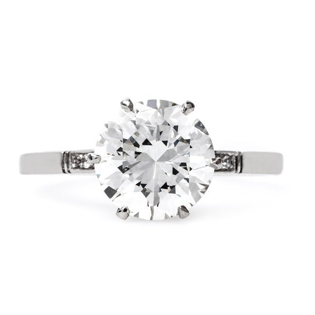Queens Park Vintage Solitaire Diamond Engagement Ring from Trumpet & Horn