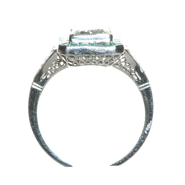 Vintage Inspired Emerald and Diamond Ring | Raleigh from Trumpet & Horn