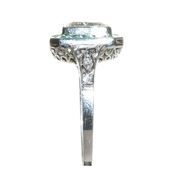 Vintage Inspired Emerald and Diamond Ring | Raleigh from Trumpet & Horn