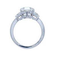 A Showstopping Platinum and Oval Cut diamond Three Stone Ring | Raymond HIll