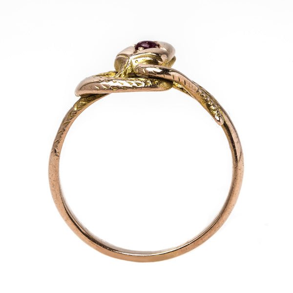 Iconic Victorian Era Snake Ring in Yellow and Rose Gold | Redbridge from Trumpet & Horn