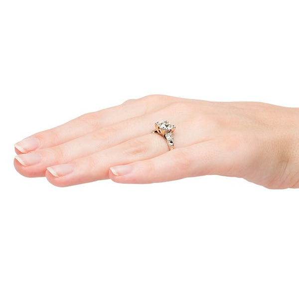 Regents Park Vintage Solitaire Diamond Engagement Ring from Trumpet & Horn
