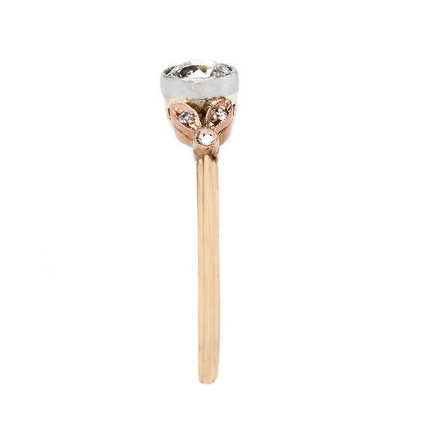 Lovely Bezel Set Diamond Ring with Milgrained Edges | Ridgeland from Trumpet & Horn