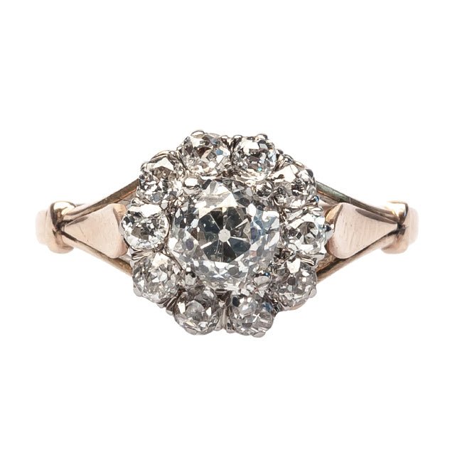 antique Victorian diamond cluster ring
